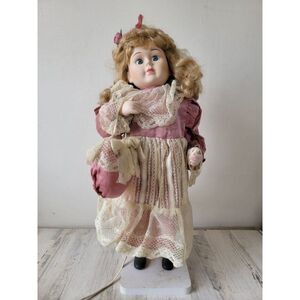 Motionette lace pink girl blonde doll animated purse